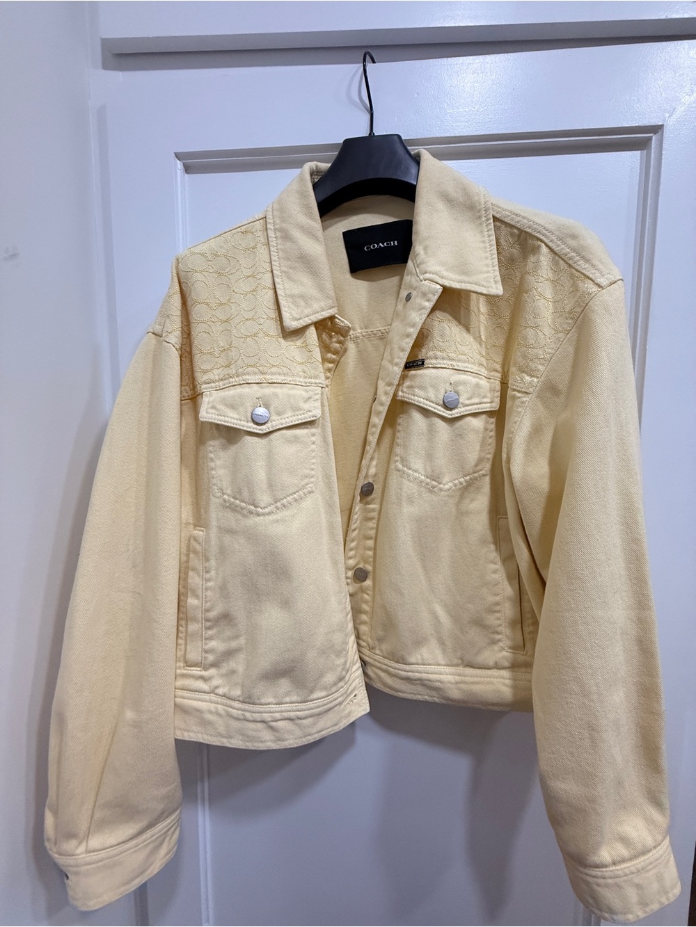 Coach Women's Butter Yellow Denim Jacket